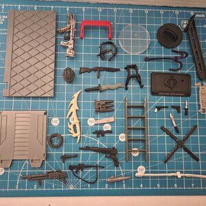 Vtg G.I. GI Joe and Other Accessory Lot - Weapons Parts Action Figure